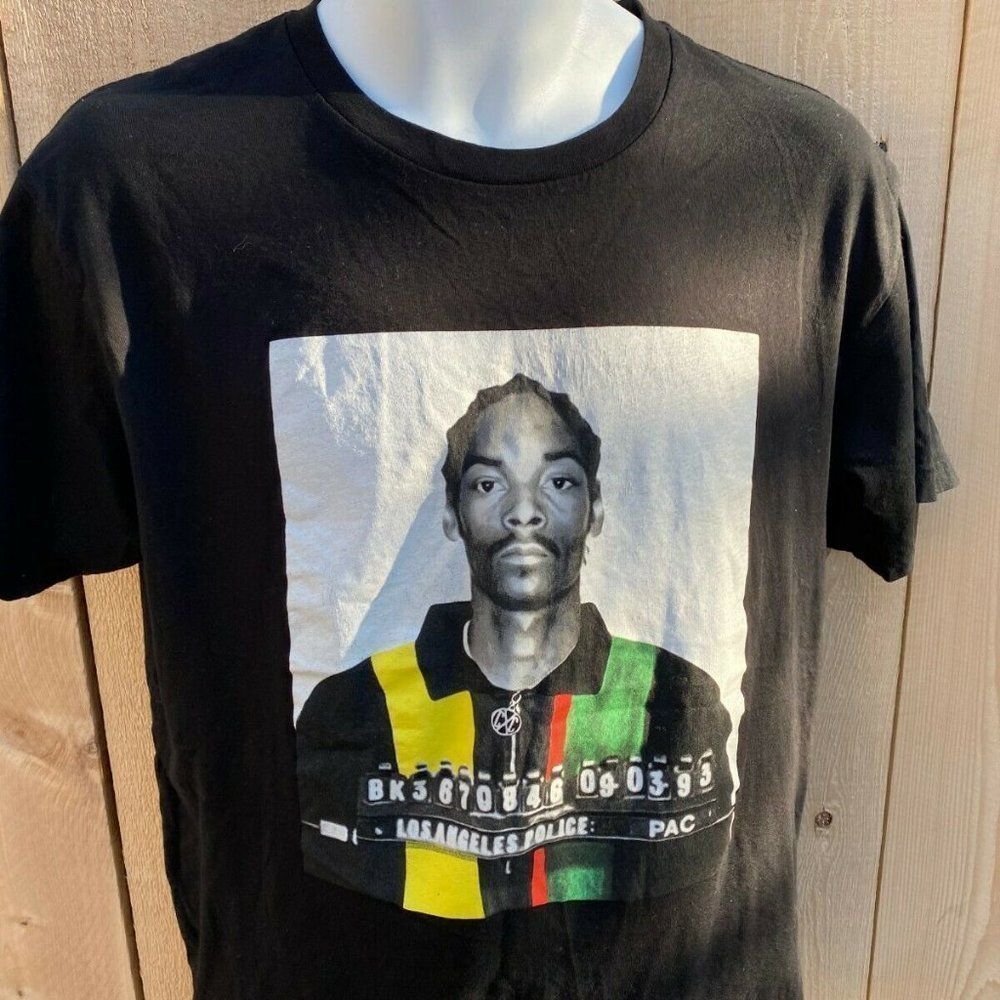 90s Legends Snoop Dogg T-Shirt  M BLACK Mugshot